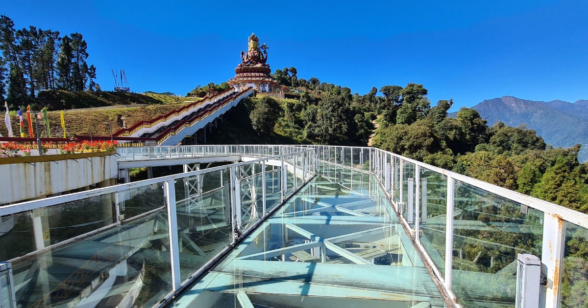 India’s First Glass Skywalk Is Perched High Above The Mountains In Sikkim’s Pelling