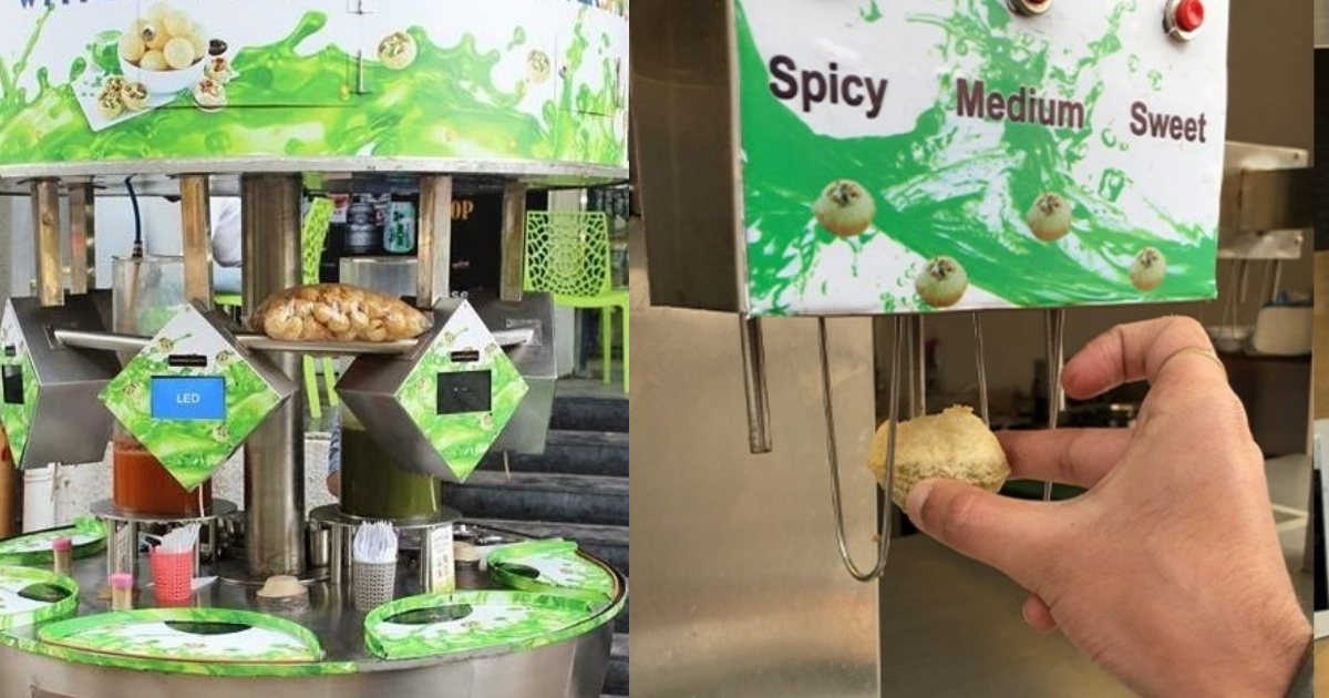 Indore’s First Contactless Pani Puri Vending Machine Dispenses Flavoured Water Automatically; See Video