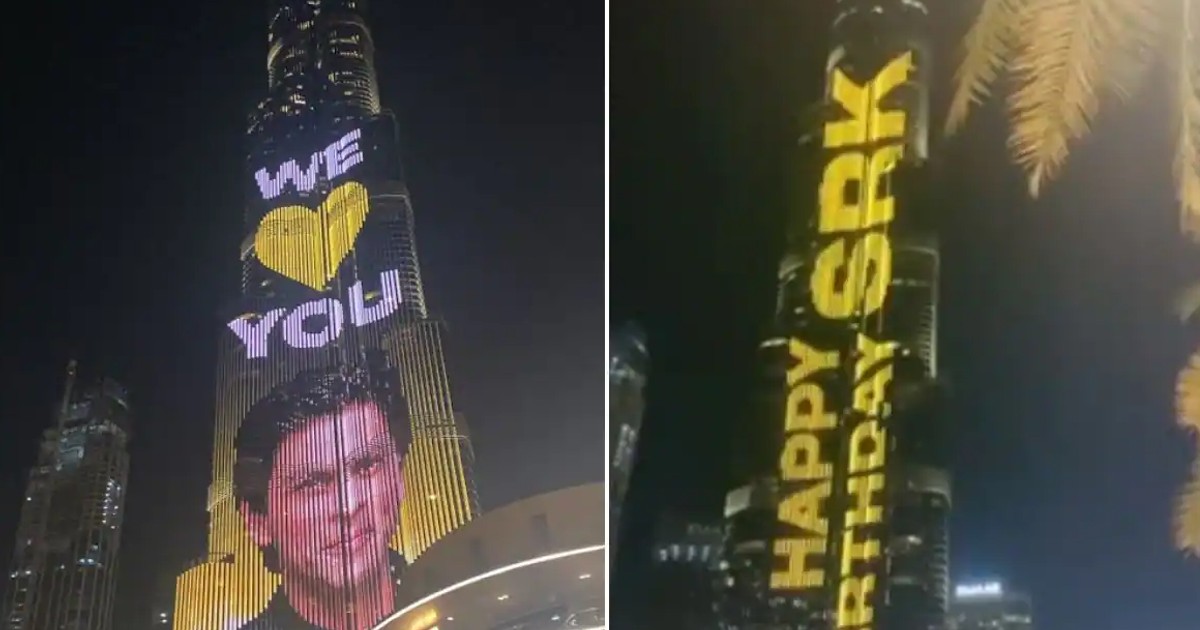 Burj Khalifa Lights Up On SRK’s 56th Birthday With ‘We Love You’ Message