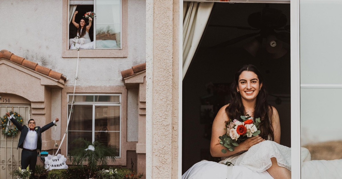 US Woman Gets Married Through Window After Testing COVID-19 Positive