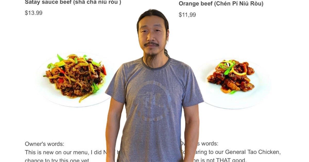 Chinese restaurant menu