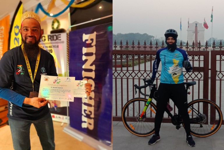 India First Physiotherapist Cycle India Gate Gateway Of India