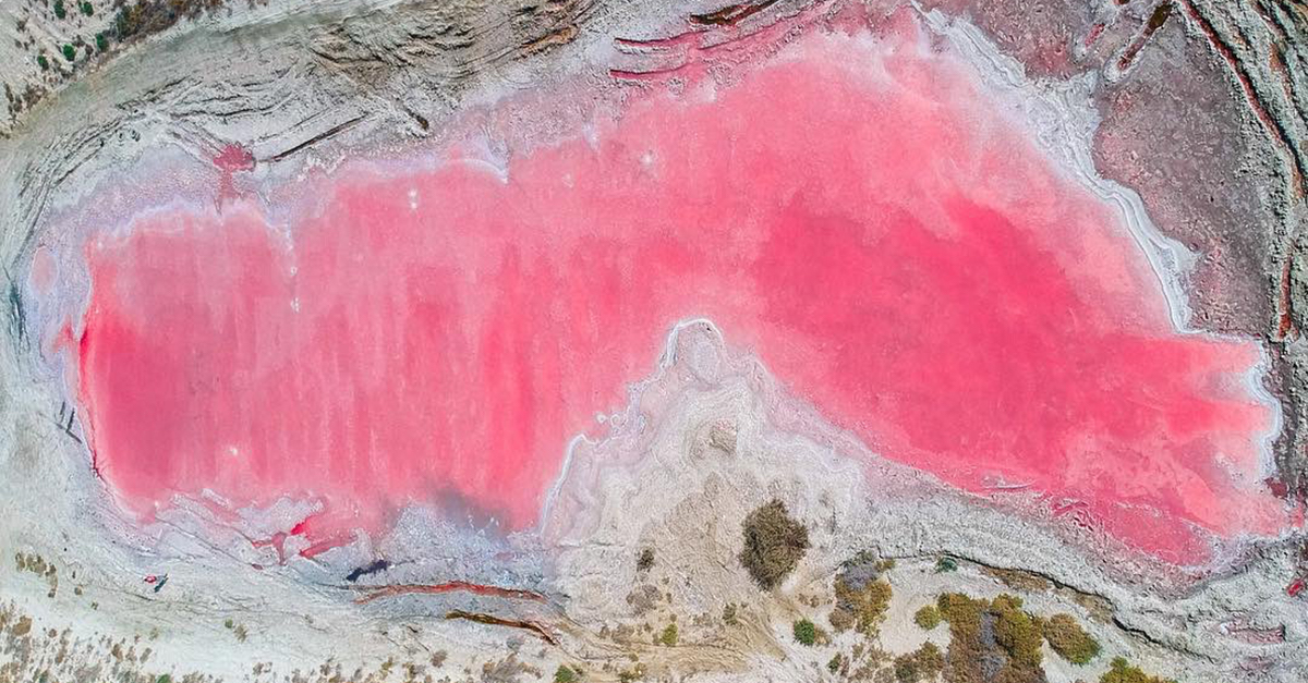 A Beautiful Pink Lake Has Been Discovered In The UAE, Drone Shots Go Viral