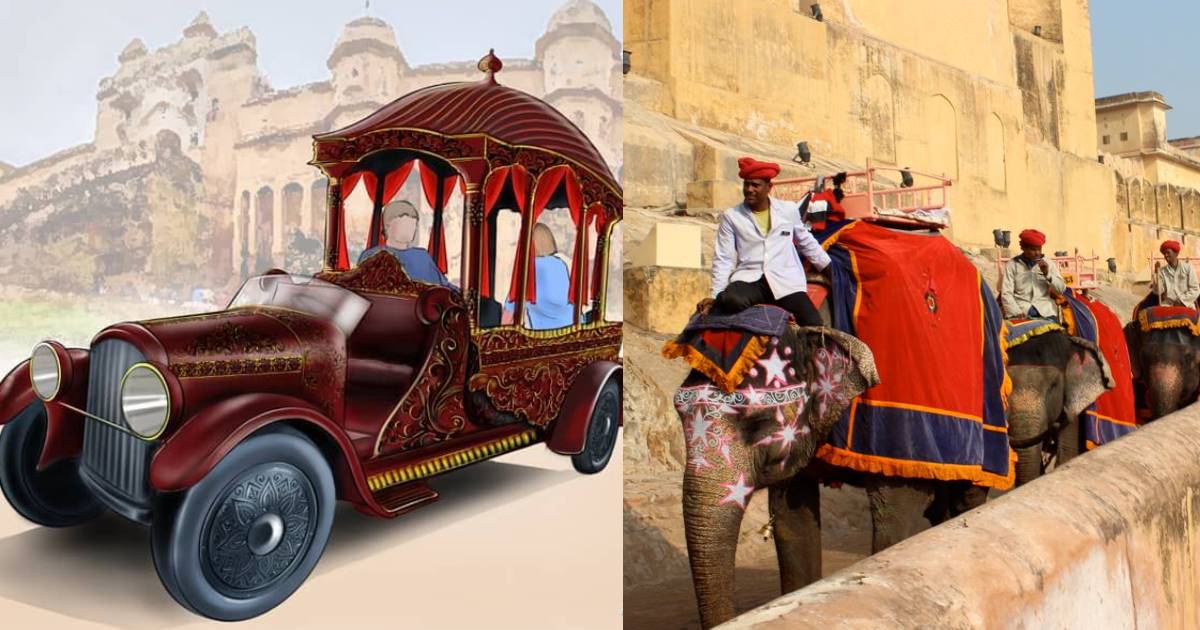 PETA Designs Electric Chariot To Replace Cruel Elephant Rides At Amer Fort & Safeguard Animals