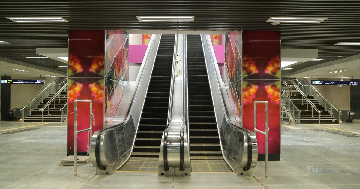 India’s Tallest Escalator Is In This Delhi Metro Station At A Height Of 15.6 Metres