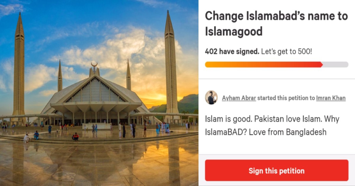 There’s An Online Petition To Rename Pakistan’s Islamabad To ‘Islamagood’
