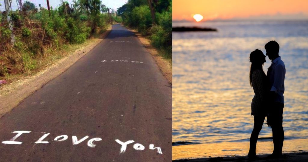 Maharashtra Man Paints Road I Love You