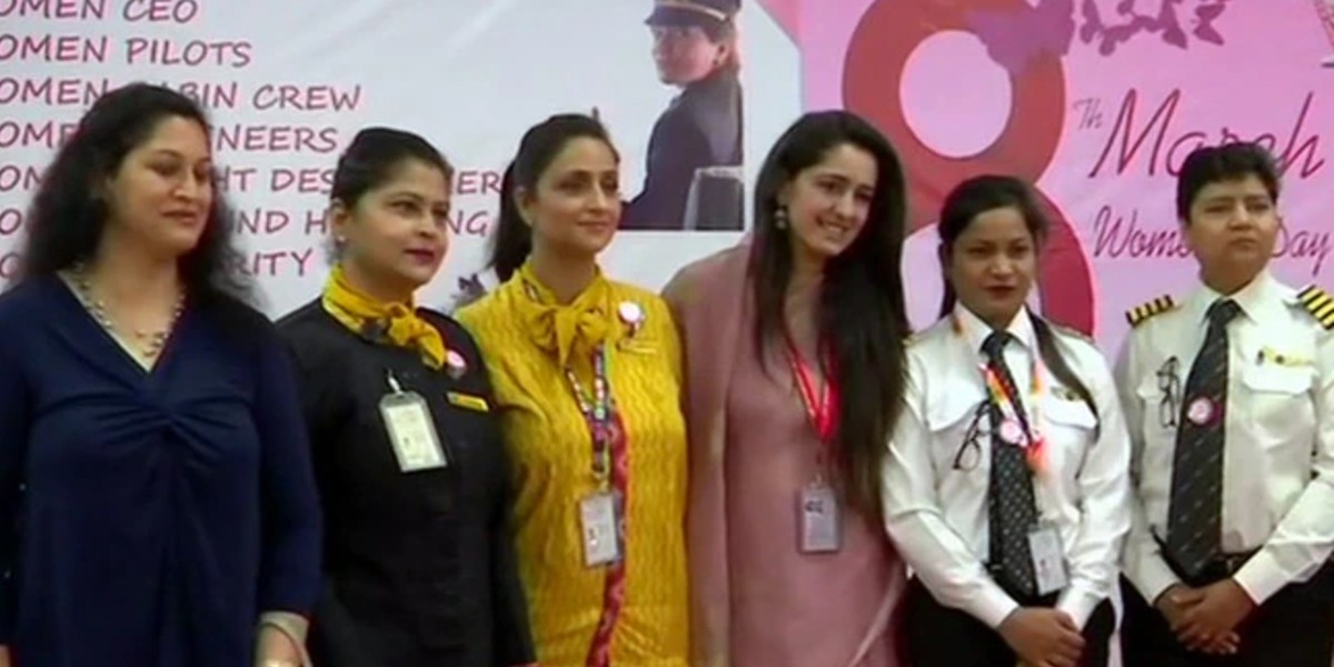 All-Women Crew Operates First Flight From Delhi To Bareilly On Women’s Day