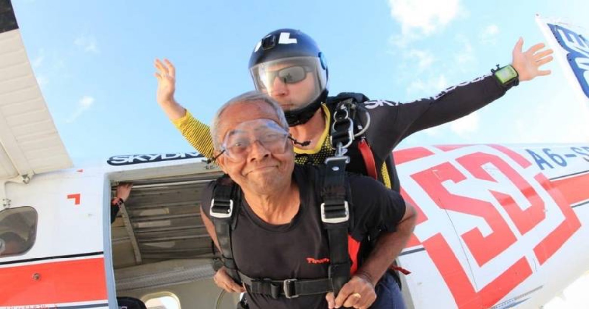 This Dubai Resident Jumped Out Of A Plane To Mark 71st Birthday