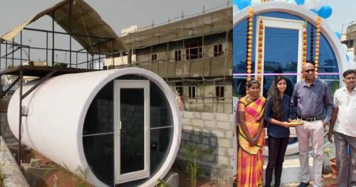 Telangana Girl Builds Low-Cost, Pod-Style Home Using Sewage Pipes; Gets 200 Orders