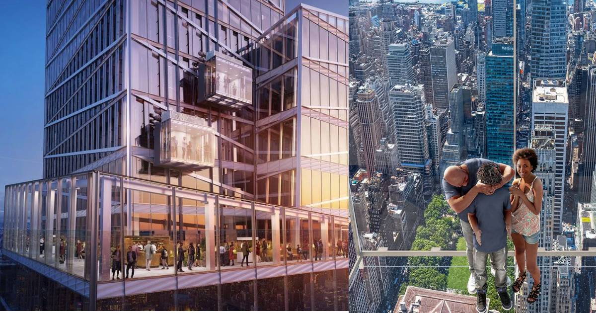 New York City Gets An All-Glass Elevator Giving Visitors A Heart-Stopping View 1,210Ft  Above Manhattan