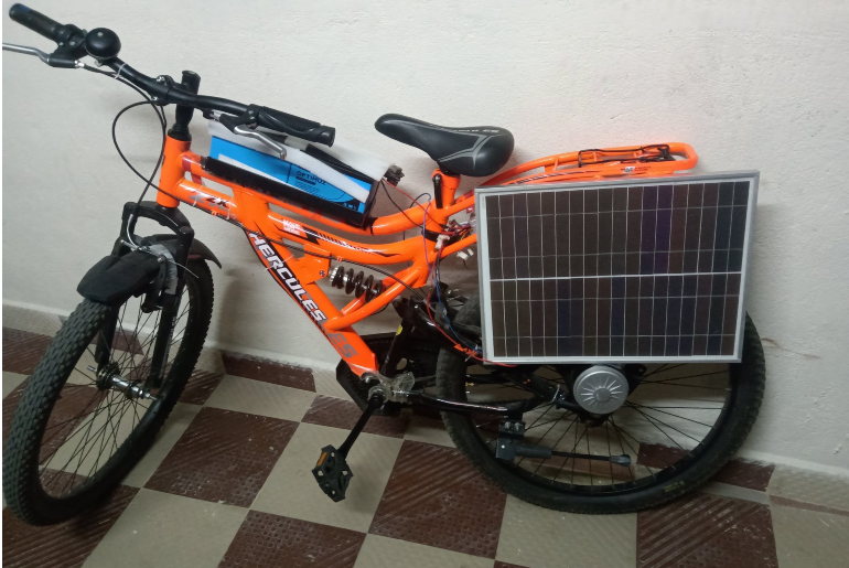 telangana solar powered bicycle 