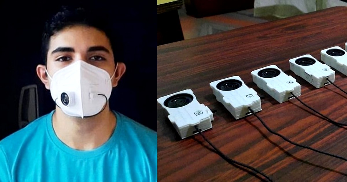Kerala Student Creates Masks With Mics To Make Voices Audible From Behind The Mask