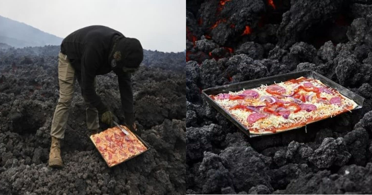 Pizza On Molten Lava