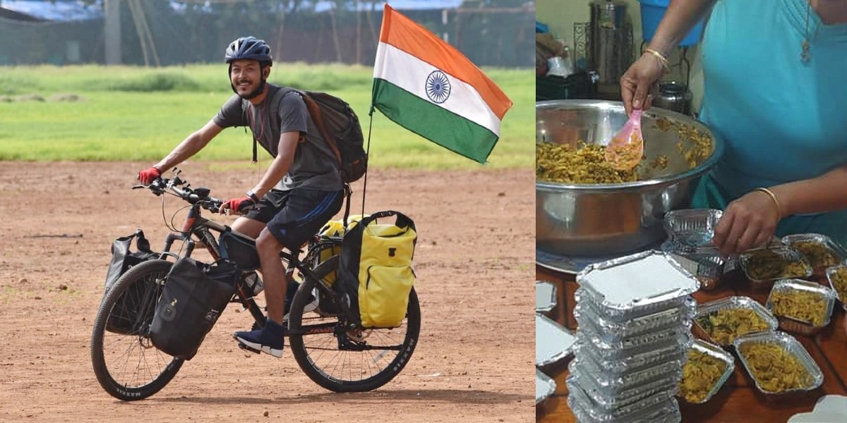 24-Yr Old Cycles All Across India To Feed The Poor Amid COVID Crisis