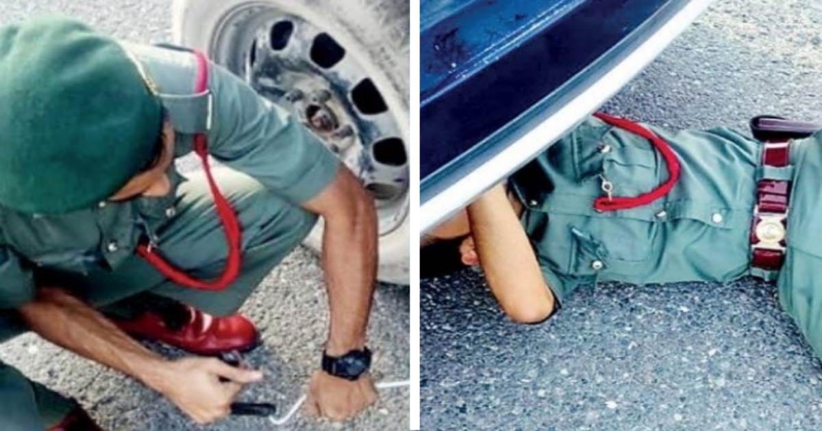 Dubai Police Help A Taxi Driver Change The Tyres & The Warm Act Is Winning Hearts