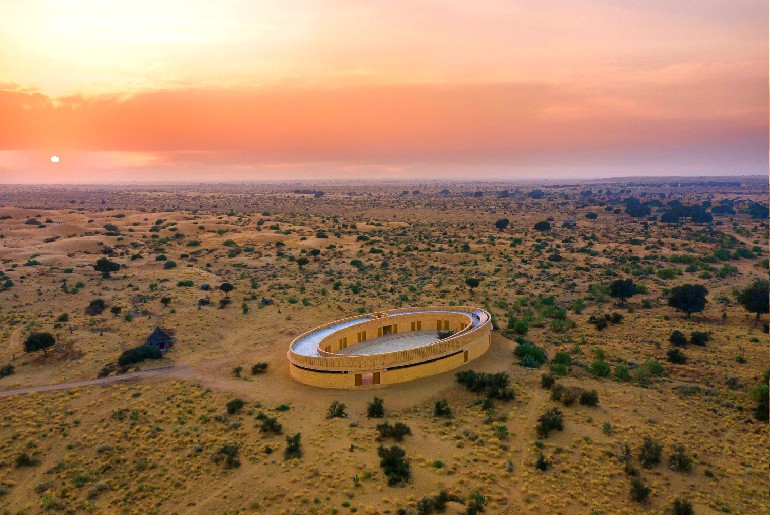 Oval-Shaped School Jaisalmer Thar Desert