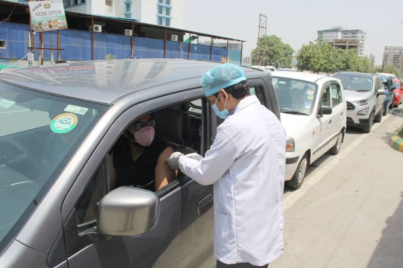 drive-in vaccination centres in delhi 