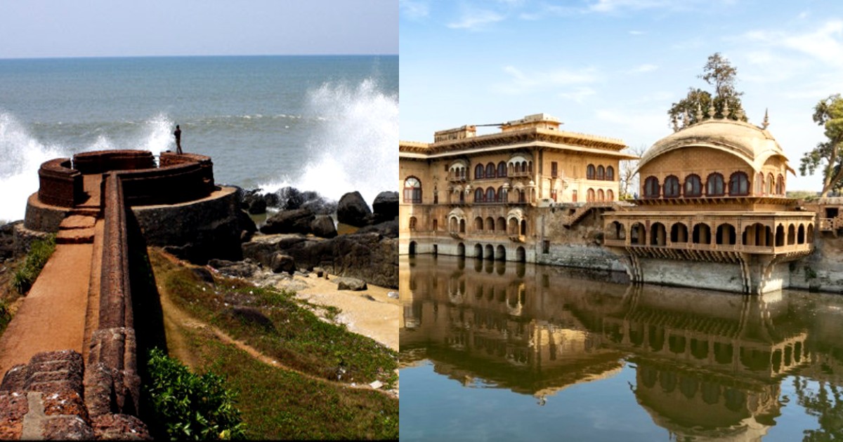sea forts and water palaces in india