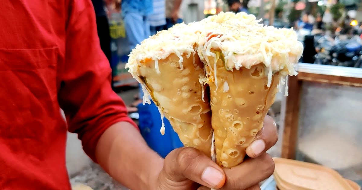 cheese cone chaat surat