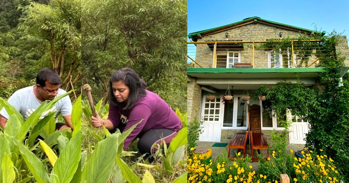 Delhi Couple Quit City Life To Build Eco-Friendly Homestay In Uttarakhand That’ll Last 100 Years