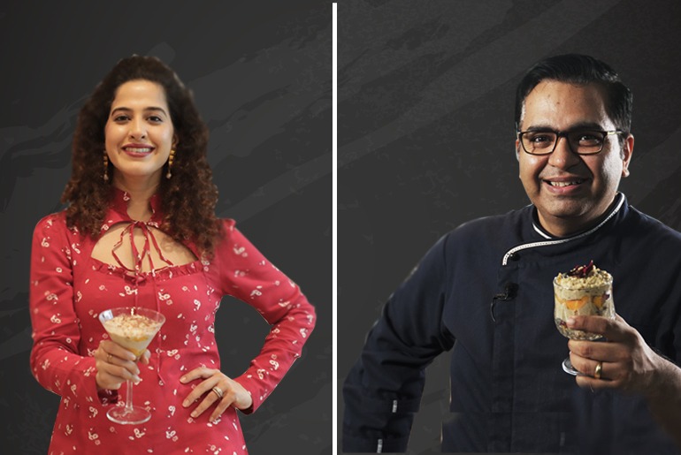 Title: Home Chef Vs Pro Chef Ep 1 | Chef Ajay Chopra & Kamiya Jani Make Oats Phirni | Curly Tales