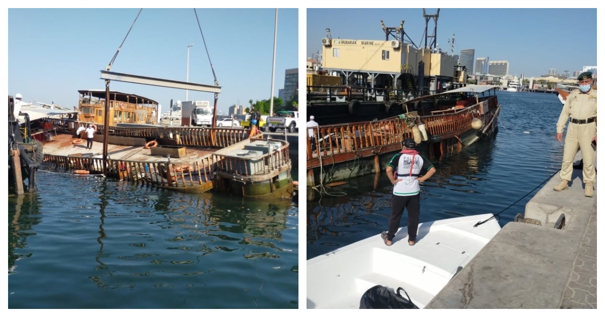 A Floating Restaurant Was Saved From Sinking In Dubai Creek, Thanks To The Dubai Police