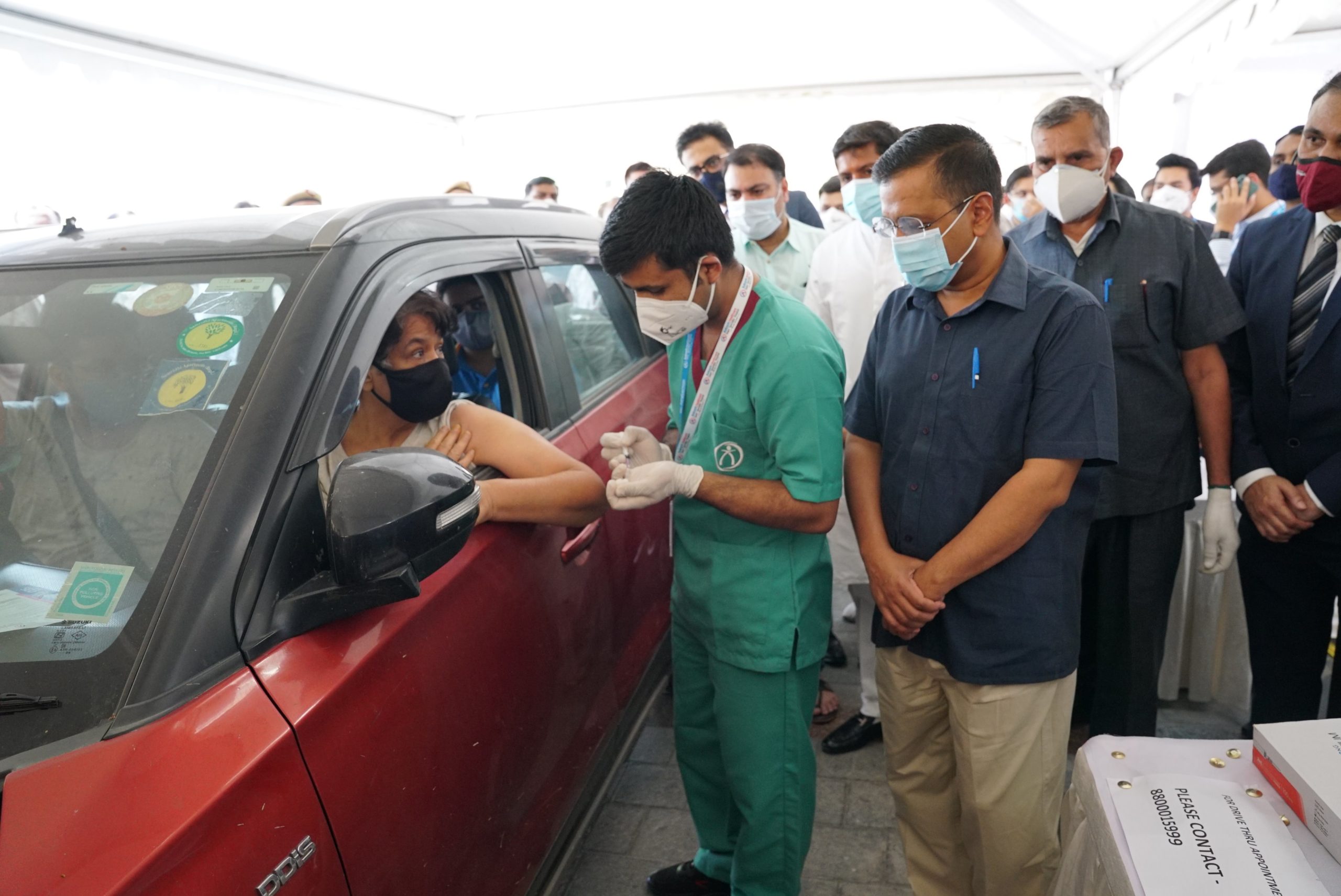 drive-in vaccination centres in delhi 