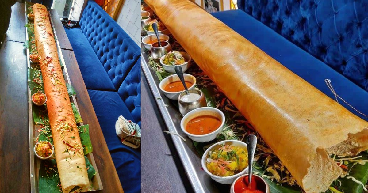 This Outlet In Delhi’s Pitampura Offers A 4-Feet Long Dosa That You Can’t Demolish On Your Own