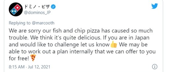 Domino's Fish & Chips Pizza