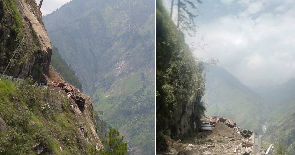 Another Landslide In Himachal: Vehicles Buried Under Debris & Many Feared Dead In Kinnaur