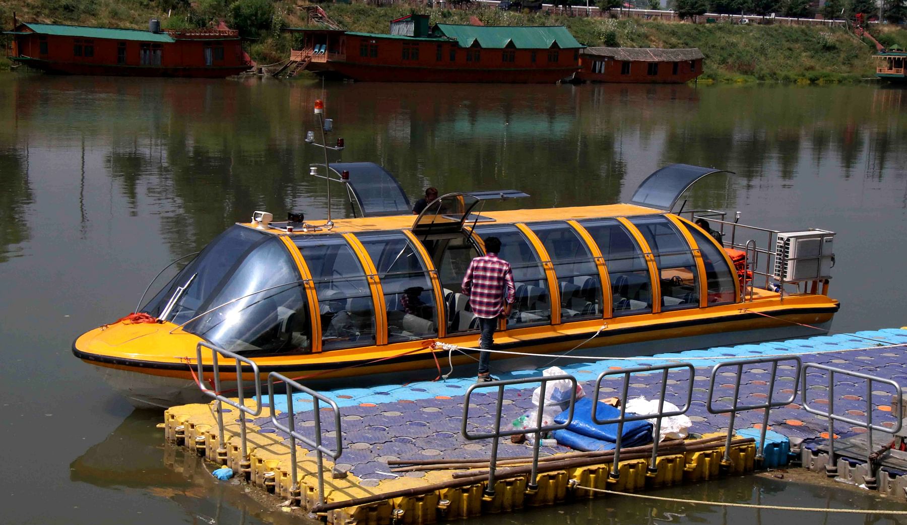 bus boat in jhelum river