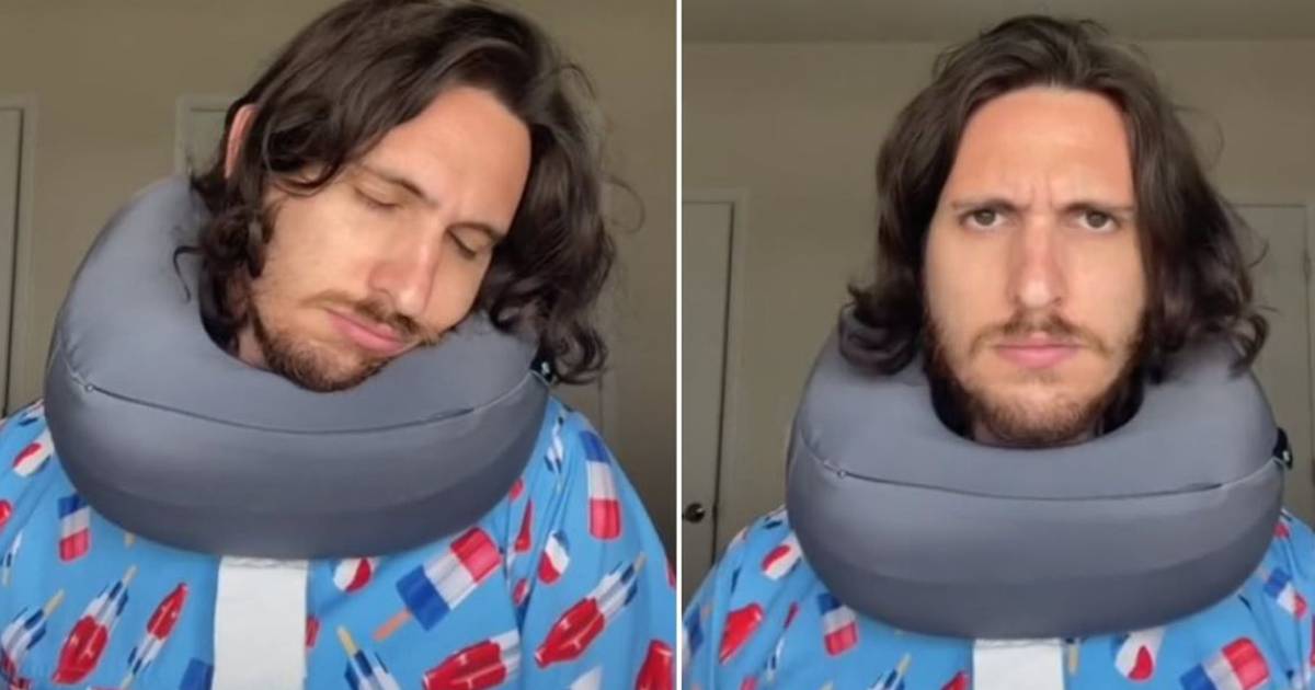 We Have Been Wearing The Travel Pillow All Wrong Reveals This TikTok Video
