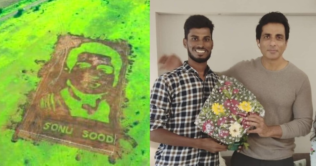 Sonu Sood Fan Creates Massive Portrait Of Him On 50,000 Sq Feet Of Land As Birthday Gift