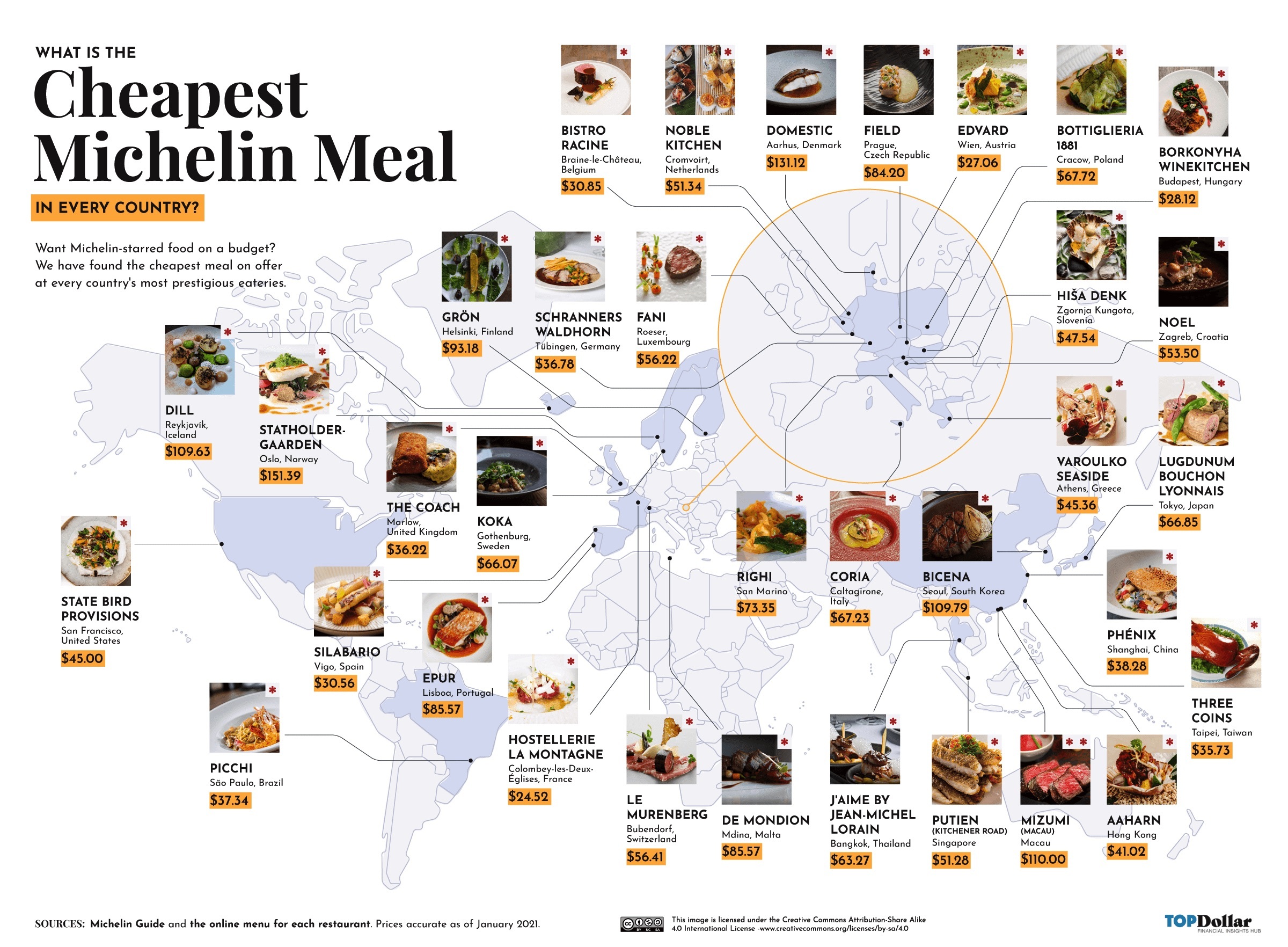 map for michelin starred restaurants 