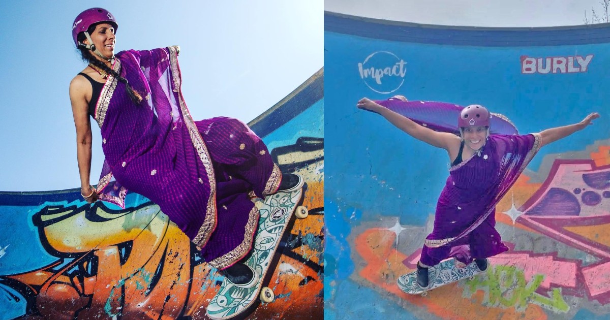 Breaking Stereotypes, This 46-Year-Old Indian Mother Of Two Skates In Saree And Becomes Internet Sensation