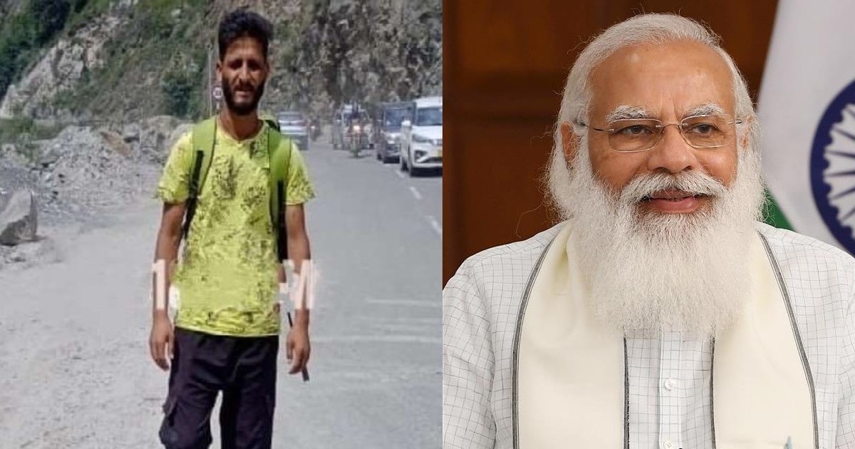 28-Year-Old Man Walks From Srinagar To Delhi Covering 815 Km To Meet PM Modi