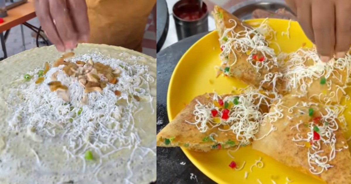 This Street Food Vendor’s Unique Dosa With Dry Fruits, Cheese & Cherry Is Making Foodies Unhappy