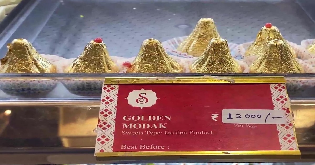 Maharashtra Sweet Shop Sold Golden Modak During Ganesh Chaturthi At ₹12,000 Per Kg