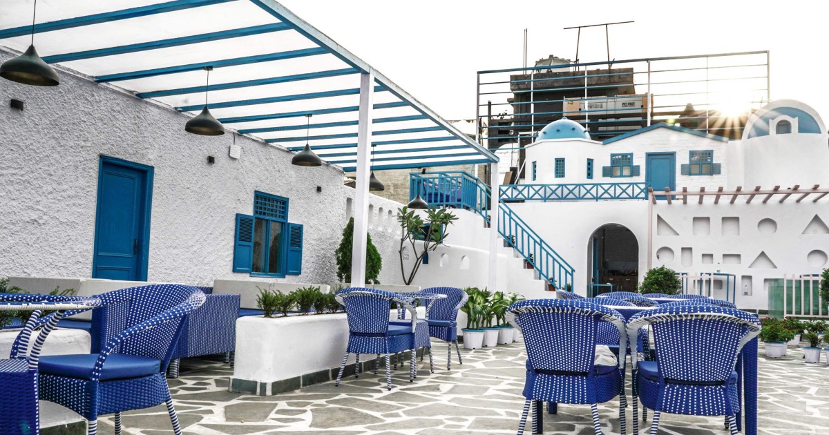 Norwang, The New Greek-Themed Cafe In Delhi’s Majnu Ka Tilla Overlooks The Lofty Signature Bridge