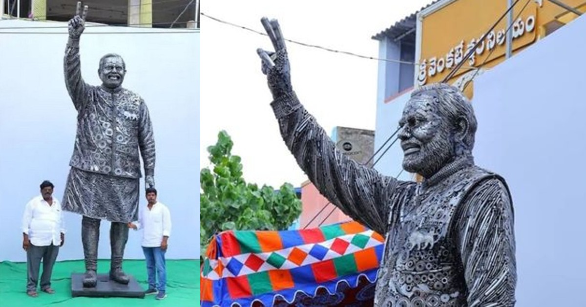 PM Modi’s 14-Feet Tall Statue Made Of Automobile Scrap To Be Erected In Bangalore