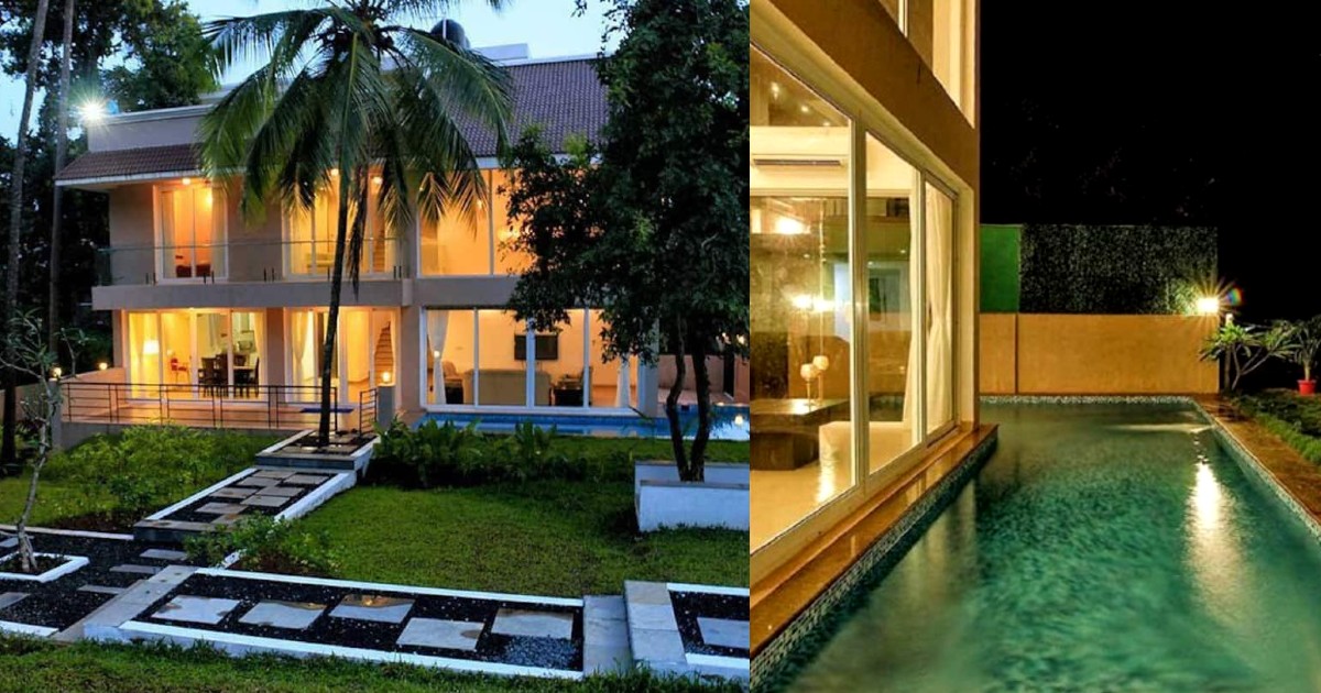 Stay Close To Baga & Calangute Beach At This Gorgeous Glass Villa With A Private Pool In Goa