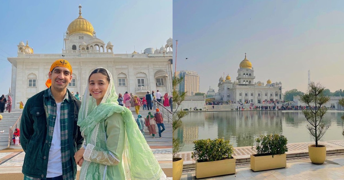Alia Bhatt, Ayan Mukerji Visit Gurdwara Bangla Sahib In New Delhi To Seek Blessings; Pictures Viral