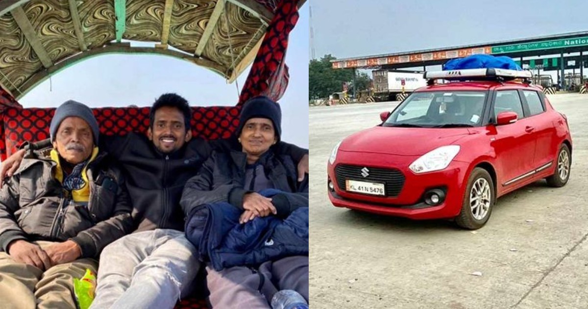 This Kerala Man Is Travelling Through All Of India With His Elderly Parents In A Car