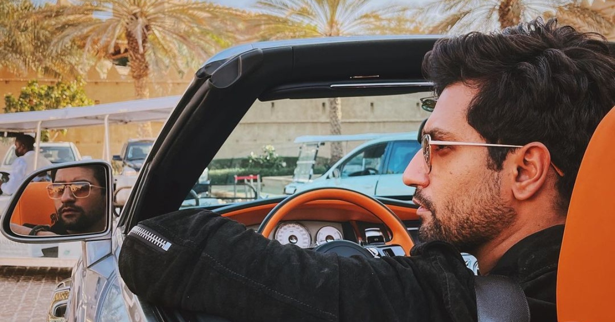 Vicky Kaushal Enjoys Driving In The Sand Dunes Of Abu Dhabi In A Luxury Car