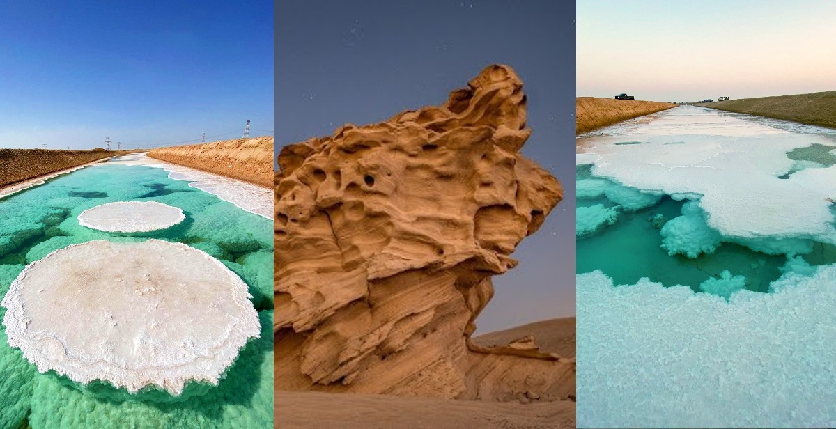 These Pastel Green Salt Lakes In Abu Dhabi Salt Lakes Are Breaking The Internet; Know Where To Find Them