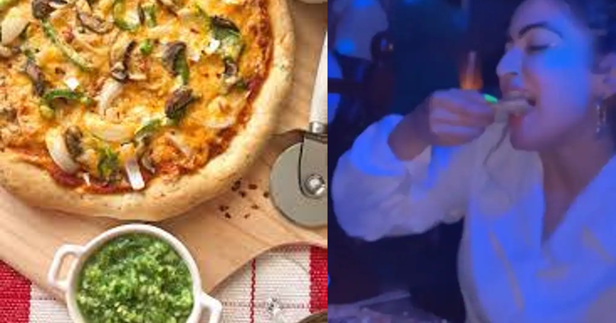Food Blogger Creates New Trend By Eating Pizza With Pudina Chutney; Netizens Confused!