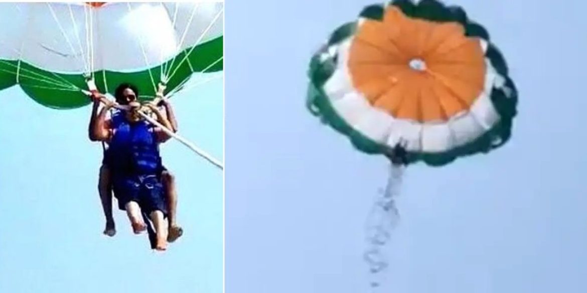 Gujarat Couple Fall Into Sea In Diu After Parasailing Rope Breaks Mid