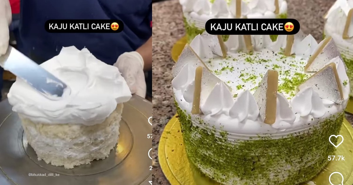 This Kaju Katli Cake From Delhi Bakery Is Making Foodies Drool