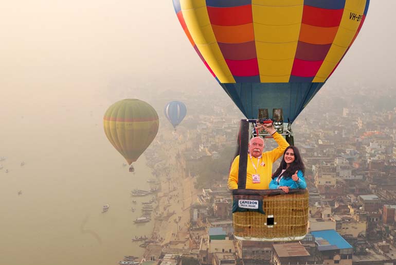 We Took A Hot Air Balloon Ride In Varanasi & Enjoyed A Spectacular View Of The Ganges & Ghats